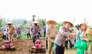 Dukung Ketahanan Pangan, Polres Batu dan Dinas Pertanian Kota Batu Aktifkan Lahan Tidur di Desa Oro-Oro Ombo