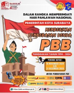 Momen Hari Pahlawan, Pemkot Surabaya Hapus Denda Pajak Bumi dan Banggunan