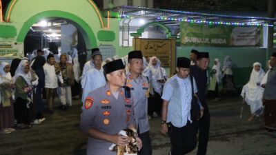 Pererat Silaturahmi dan Jaga Kamtibmas, Kapolres Madiun bersama Forkopimda Gelar Tarawih Keliling