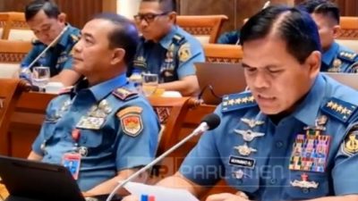 Kepala Staf Angkatan Laut Laksamana TNI Dr. Muhammad Ali, S.E., M.M., M.Tr. Opsla  Rapat Dengar Pendapat Dengan Komisi I DPR Di Kompleks Parlemen, Senayan, Jakarta