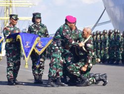 Wakil Komandan Komando Latihan Penerbangan Angkatan Laut Puspenerbal Menghadiri Pembukaan Pendidikan Pertama Tamtama TNl AL Angkatan XLV/I TA 2025
