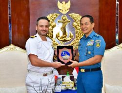 Wakasal Mewakili Kepala Staf Angkatan Laut Laksamana TNI Dr. Muhammad Ali,SE,M,,M,M,Tr,Opsla,Menerima Kunjungan Kehormatan Duta Besar Italia Untuk Indonesia