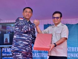 Wakil Menteri Komunikasi Dan Digital Kunjungi Posal Skouw Sae,Lantamal X Dukung Penuh Program Pemerintah