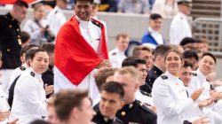 Sangat Membanggakan Dua Perwira TNI AL Secara Resmi Dilantik Sebagai Lulusan United States Naval Academy Di Navy-Marine Corps Memorial Stadium, Annapolis, Maryland