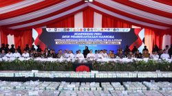 Pangkoarmada I Mewakili Kepala Staf Angkatan Laut Laksamana TNI Dr. Muhammad Ali Menghadiri Konferensi Pers Bahwa Kerja Sama Yang Dilakukan Ini Sesuai Program Asta Cita Presiden RI Ke-7 “Basmi Peredaran Narkoba”