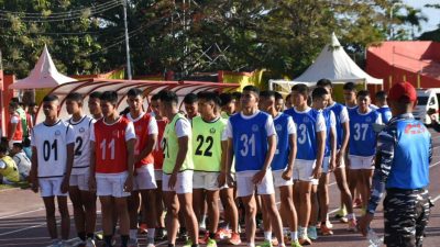 Sebanyak 185 Calon Taruna TNI Pada Tahun Anggaran 2025 Melaksanakan Seleksi Uji Kesemaptaan Jasmani Di Lapangan Agus Salim Kota Padang