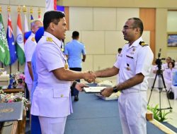 Kepala Staf Angkatan Laut Laksamana TNI Dr. Muhammad Ali,SE,M,,M,M,Tr,Opsla Pimpin Penutupan 142 Pasis Dikreg Seskoal, Angkatan Ke-63 TA 2025