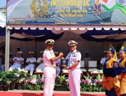Lantamal III Menerima Kunjungan Kapal Perang India, INS Sandhayak J18, Yang Sandar Di Dermaga Tanjung Priok