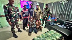 Polisi Militer Angkatan Laut  Lantamal XIII Tarakan Berhasil Menggagalkan Upaya Penyelundupan Narkotika Jenis Sabu-Sabu Seberat 12 kilogram 