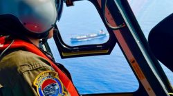Helikopter AS 565 MBe Panther TNI AL Dengan Nomor Registrasi HS-1306 Yang Tergabung Dalam Maritime Task Force TNI XXVIII-P/UNIFIL Melaksanakan Patroli Udara Di Atas Laut Mediterania