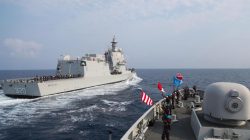 KRI Sultan Iskandar Muda-367 Dan KRI Brawijaya-320 Mengukir Kolaborasi Strategis Melalui Latihan Passing Exercise