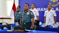 Pangkoarmada I Menghadiri Acara Pembukaan Bimbingan Teknis  Reformasi Birokrasi Dan Pembangunan Zona Integritas Secara Video Conference Di Ruang Harimau