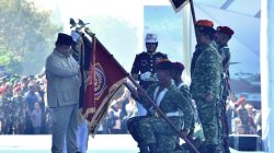 Kepala Staf Angkatan Laut  Laksamana TNI Dr. Muhammad Ali,SE,,M,,M,M,Tr,Opsla, Menghadiri Upacara Gelar Pasukan Operasional Dan Kehormatan Militer  Yang Dipimpin Oleh Presiden RI Prabowo Subianto