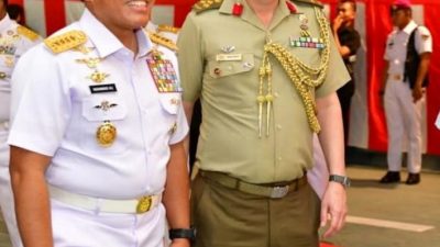 Kepala Staf Angkatan Laut Laksamana TNI Dr. Muhammad Ali,SE,,M,,M,M,Tr,Opsla, Menghadiri Deck Reception Yang Digelar Di Atas Kapal Perang Angkatan Laut Jepang